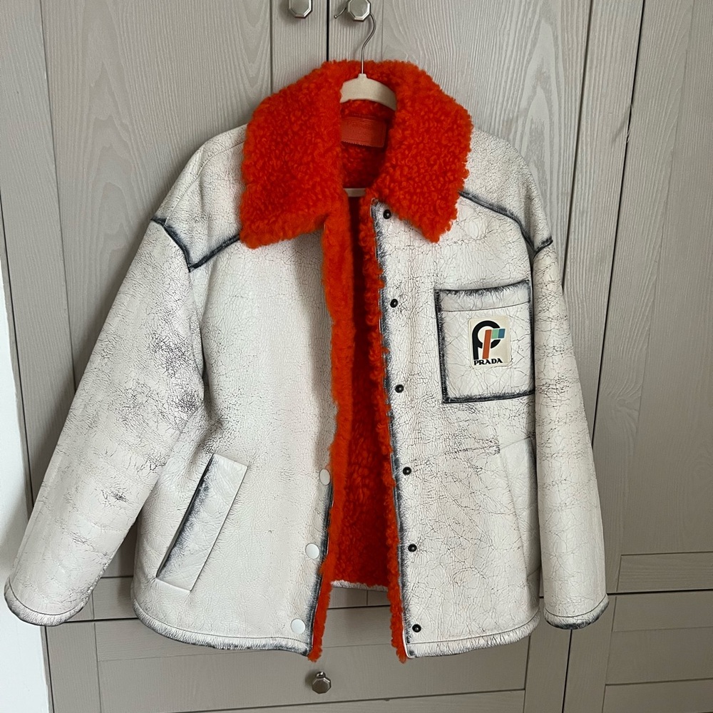 Prada oversized sherpa jacket